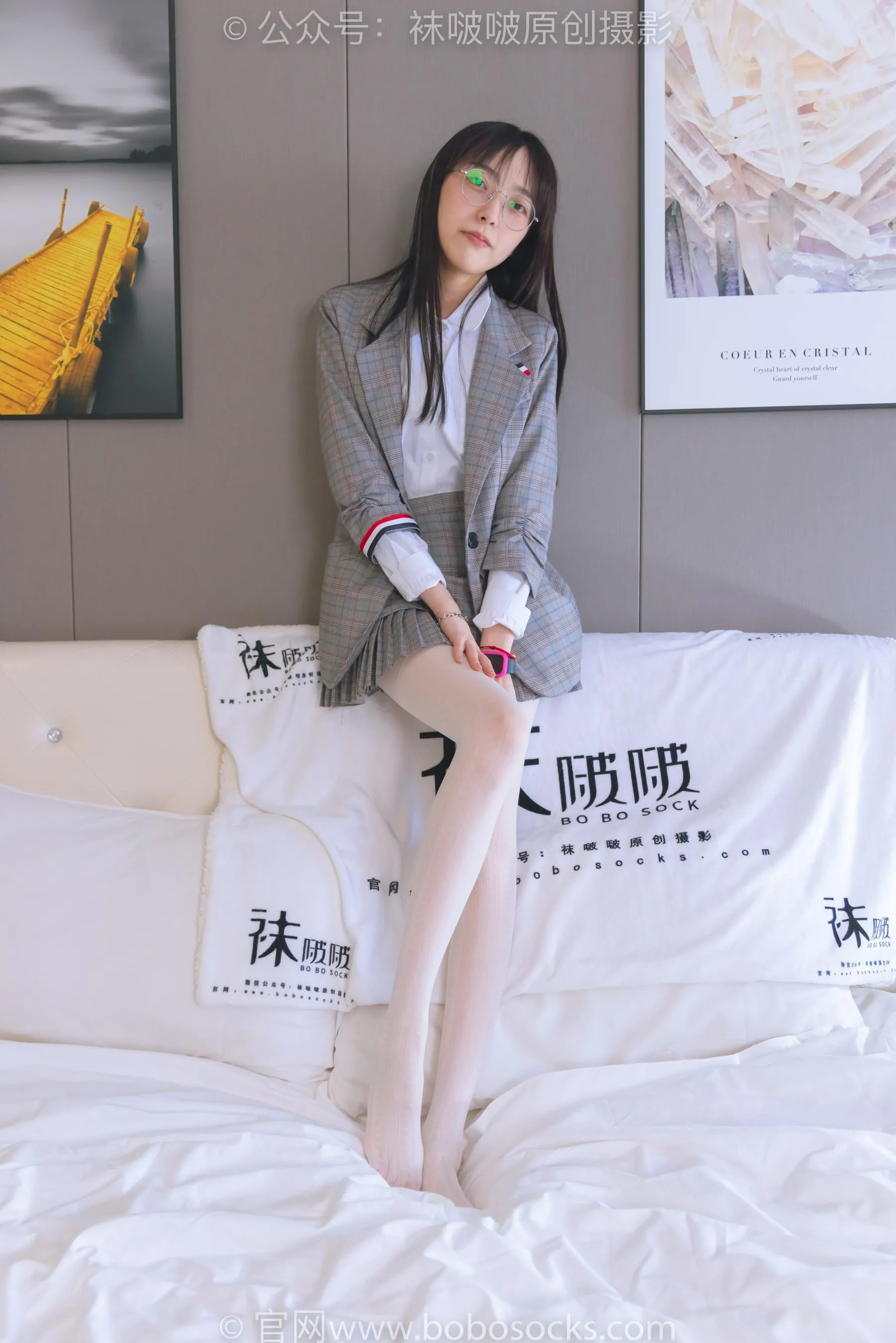 [BoBoSocks袜啵啵]NO.202 稚予-皮鞋、白色蕾丝丝袜、ol风[23] [53P]插图9